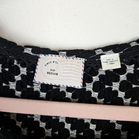 Anthropologie Postmark Boat Neck Top Cap Sleeve Stretch Textured Knit Womens M - Picture 4 of 7